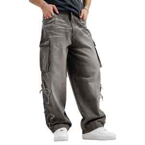<b>Jeans</b> Manufacturer Sweatpants Custom Pant Baggy Casual <b>Flare</b> Sweat Cargo Pants Men <b>Vintage</b> Oversized Men Baggy Wide Leg <b>Jeans</b> - Product Image 3