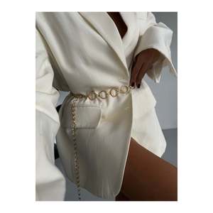 Round Detail Women's <b>Chain</b> Waist <b>Belt</b>, Jacket <b>Belt</b>, <b>Dress</b> <b>Belt</b>, Shirt <b>Belt</b>, <b>Chain</b> <b>Belt</b> - <b>Gold</b> - Product Image 4
