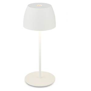 Lámpara de mesa para exteriores, blanca, 1 luz, 150 lúmenes, 2,5 W, blanco cálido, IP44, 8x20 cm, 7503016 - Product Image 1