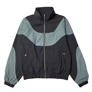 ชุดเซ็ตเสื้อแจ็คเก็ตและกางเกงวอร์มผู้ชายผ้าไนลอนกันลม แบบสองชิ้น สกรีนโลโก้ได้ ระบายอากาศดี ลายเรียบ ไซส์ใหญ่ พิมพ์ลาย สำหรับฤดูร้อน - Product Image 2