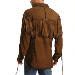 Chaqueta con flecos de cuero rústico Estilo rodeo Prendas de abrigo - Product Image 2