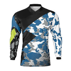 Maillot de motocross personnalisé de haute qualité pour la conduite en extérieur, respirant, avec design imprimé, unisexe - Product Image 1