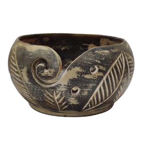 Customized Pink Antique Mango Wood Round Vintage Multi-purpose High-Quality Creative <b>Hand</b>-crafted Home Decor Natural Yarn Bowl - Product Image 6