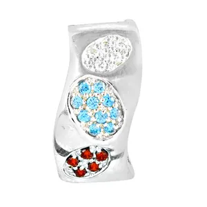 Bijoux fins en argent 925 romantiques pour femmes, ensemble turquoise et perle serti dans une bague plaquée rhodium, motif artisanal pour les amoureux - Product Image 2