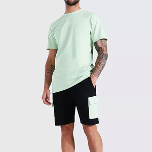 ชุดวอร์ม2ชิ้นผ้าโพลีเอสเตอร์สำหรับผู้ชายชุดวอร์มแขนสั้นแบบสั่งตัดสำหรับฤดูร้อน - Product Image 1