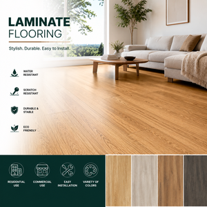 Suelo Laminado HDF <span class=keywords><strong>de</strong></span> Estilo Europeo 100%, <span class=keywords><strong>Precio</strong></span> Económico, Nuevo Diseño, 8mm, Sistema TAP & GO - Product Image 3