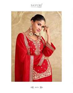 Costume Salwar Dupatta en soie chinoise véritable de qualité supérieure moderne avec broderie ethnique attrayante exportation mondiale pour adultes - Product Image 6