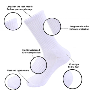 Chaussettes avec logo personnalisé Chaussettes jacquard brodées avec logo personnalisé Chaussette pour homme en coton épais avec logo personnalisé - Product Image 3
