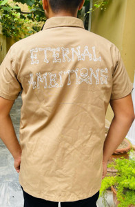 Customized Lightweight Button-Up <b>Men's</b> Summer Casual Style T-<b>Shirts</b> <b>Skull</b> Pattern Printed Knitted Fabric Street Wears - Product Image 5