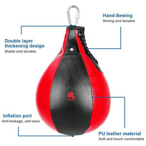 ลูกบอลซ้อมมวยหนังคุณภาพดีที่สุด ลูกบอลซ้อมมวยแบบแขวนคู่ สำหรับมืออาชีพ - Product Image 2