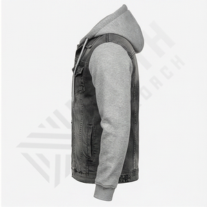 Chaqueta Vaquera de Alta Calidad para Hombre, Cuello Alto, Reversible, Corte Holgado, Informal, Cómoda, Colección Más Vendida - Product Image 3