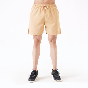 Prix de gros, tissu éponge 100% coton, couleur unie, shorts de sport pour hommes, respirant, séchage rapide, personnalisable, faible MOQ - Product Image 1