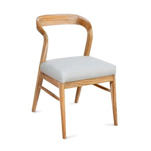 Sillas de Comedor Hechas con Estructura de Madera de Teca Sólida, Tapizadas y en Colores Naturales para Interiores y Exteriores - Product Image 1