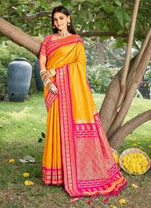 Bollywood belle soie Paithani Sari baranasi pour vente en ligne - Product Image 5