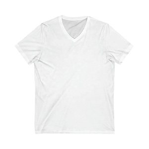 T-shirt d'été pour homme en coton bleu roi uni à manches courtes, col en V, personnalisable avec logo, vente en gros - Product Image 2