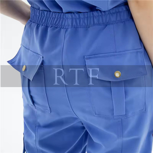 Colección de proveedores de juegos de tela exfoliante de contraste de LICRA Premium desde crudo hasta acabado para uniformes de hospital - Product Image 4