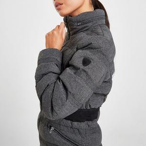 Nouvellement fait entièrement personnalisé tricoté doudoune femmes respirant à capuche hiver 100% Polyester OEM Service - Product Image 3