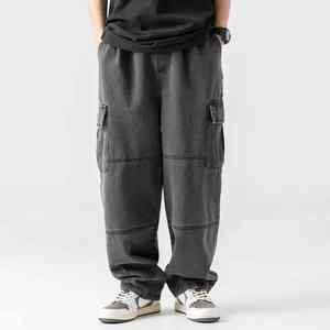 Jeans en denim décontracté de qualité supérieure pour hommes, pantalons streetwear durables à poches multiples pour la mode hip-hop et les voyages quotidiens - Product Image 2
