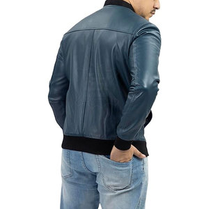 Chaqueta de Cuero de Manga Larga al Mejor Precio, Diseña Tus Propias Chaquetas de Cuero de Moda, Chaqueta de Cuero Bomber para Hombre de Alta Calidad - Product Image 3