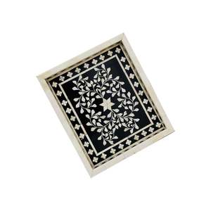 ถาดไม้ไผ่ทรงสี่เหลี่ยมขนาดใหญ่หรูหราทันสมัยถาดเสิร์ฟอาหารไม้แบบแม่ลูกมุกถาดเสิร์ฟอาหาร - Product Image 4