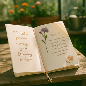 LABON Journal de prière botanique Laissez mes paroles prendre racine et fleurir Carnet de dévotion floral Journal d'écriture chrétienne - Product Image 6