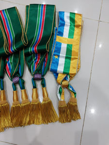 Alta calidad hecha a mano lingote alambre borla Mylar cintura ceremonial cinturón sublimación para bufandas tradicionales chales al por mayor - Product Image 4