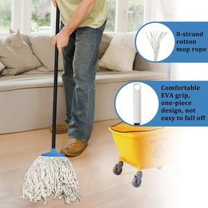 Serpillère plate humide durable et écologique KSR International Kentucky avec système d'essorage automatique et clip en plastique - Product Image 5