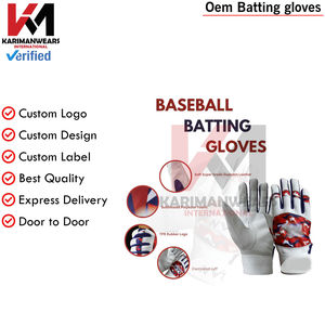 Guantes de Bateo de Béisbol de Cuero con Diseño Personalizado, Precio de Equipo de Entrenamiento de Fabricante Pakistaní - Product Image 2