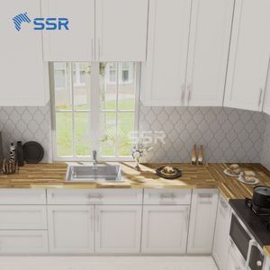 Plan de travail en bois d'acacia brun 25x1.5x74 pouces, style scandinave minimaliste, table/plan de travail/comptoir - SSR VINA Vietnam - Product Image 4