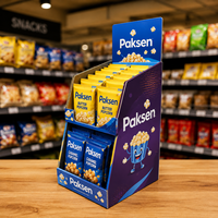 Boîtes de présentation en carton ondulé personnalisées pour les pop-corn au micro-ondes, les collations, les aliments de loisirs, les boîtes de présentation en papier POP