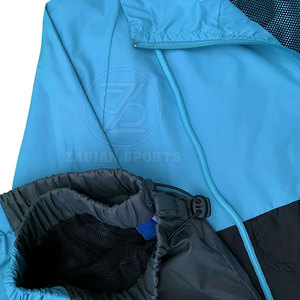 Conjunto de chaqueta cortavientos duradera y joggers para hombre, chándal de dos piezas para hombre con chaqueta con cremallera a prueba de viento - Product Image 4