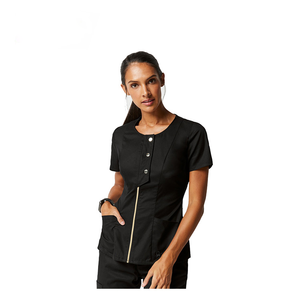 Conjuntos de uniformes de control de calor con camisa de manga corta y cuello alto para clínicas de verano - Product Image 4