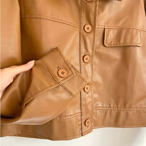 Premium Quality Women's Casual Stylish Leather <b>Jacket</b> New Trendy Zipper Style Leather <b>Jackets</b> For Women - Product Image 2