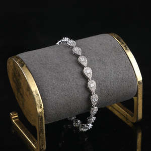 สร้อยข้อมือเพชรโมอิส925สเตอร์ลิงเงิน2mm 3mm 4mm 5mm VVS สำหรับผู้ชายผู้หญิง - Product Image 6