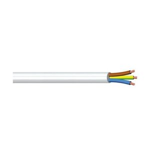Cable de Alimentación Trifásico H03VV-F 3x0.75 mm² Blanco PP0362 10m Cable Eléctrico Trifásico - Product Image 1