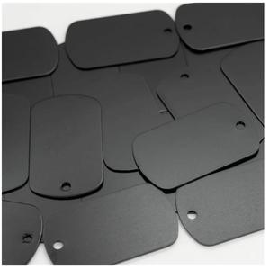 Etiquetas de Identificación para Mascotas, Paquete de 10, Acero Inoxidable, Placas de Estampado Plateadas con Orificio, Etiquetas de Metal para Cachorros de 1.5 x 0.7 Pulgadas, Dijes de Hueso de Metal - Product Image 4