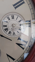 Horloge mondiale mécanique Art Déco vintage à cadran unique en forme de roue de bateau, 30 pouces, en métal et verre blanc, plusieurs fuseaux horaires, Calvin Handicraft