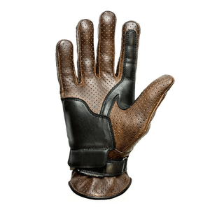 Summer Perforated Motorbike Genuine Leather Black Gloves Motorcycle Auto Racing Wear Leather Gloves For Men - Product Image 6