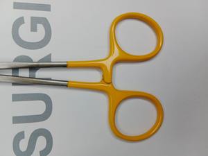 Portaagujas de acero inoxidable, instrumentos quirúrgicos, herramientas de abrazadera de sutura reutilizables, fórceps hemostáticos médicos curvos rectos - Product Image 4