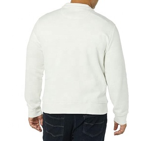 Sudadera de Forro Polar con Media Cremallera y Cuello Redondo para Hombre, Sudadera con Capucha y Cremallera, Informal de Invierno, Color Sólido, Servicio OEM - Product Image 5