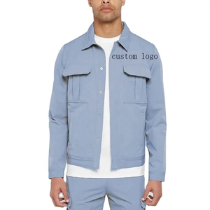 Chándal cortavientos informal personalizado de alta calidad de dos piezas con cremallera transpirable ligero poliéster/algodón ropa de calle lisa - Product Image 1