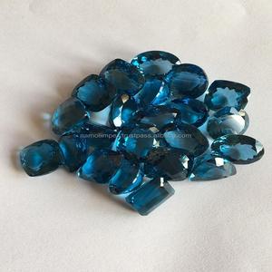 พลอยบุษราคัมสีฟ้า AAA เกรดพลอยได้รับการรับรองจากความร้อนสำหรับเครื่องประดับ - Product Image 2