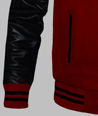 แจ็คเก็ตวาร์ซิตี้คุณภาพสูง แบบกำหนดเองสำหรับฤดูหนาว ทำจากผ้าขนสัตว์ 100% ปักลายเชนิลล์  แจ็คเก็ตเบสบอลเรียบง่ายสำหรับผู้ชาย แจ็คเก็ตวาร์ซิตี้ Letherman - Product Image 4