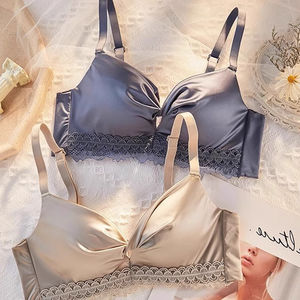 Soutien-gorge de bikini push-up en acier solide pour femmes adultes avec bretelles non réglables et design de poitrine plate - Product Image 4