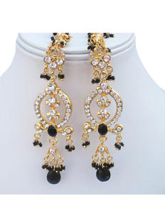 Conjunto de Joyas de Aleación con Cristales de Circonio y Flores Estilo Vintage, Collar, Aretes y Tocado para Mujer, Compromiso, Boda, Aniversario, Fiesta - Product Image 2