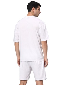 Ensemble de survêtement d'été 2 pièces personnalisé avec logo – T-shirt et short de course en coton respirant pour homme - Product Image 2