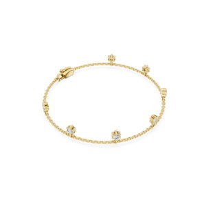 0.77 TCW Brilliant Cut Moissanite Tennis <b>Charm</b> <b>Bracelet</b> 925 Sterling <b>Silver</b> Rhodium Plated Luxury Bridal Fine Jewelry Wholesale - Product Image 5