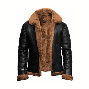 Chaqueta de Invierno de Alta Calidad para Hombre, de Cuero PU y Lona, con Cuello Alto, Logotipo Frontal, Transpirable, Resistente al Viento, Estilo Urbano, OEM ODM - Product Image 4