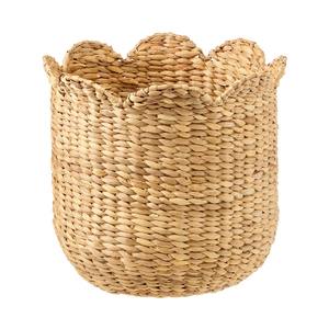 Medium Petal Water <b>Hyacinth</b> <b>Basket</b> Natural Handmade Storage <b>Basket</b> Wholesale eco-friendly Made in Vietnam - Product Image 1