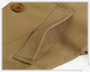 Men's Long Hooded <b>Trench</b> <b>Coat</b> with Sheep <b>Fur</b> Custom Logo Anti-Wrinkle Eco-Friendly Wool/Polyester Fabric - Product Image 3